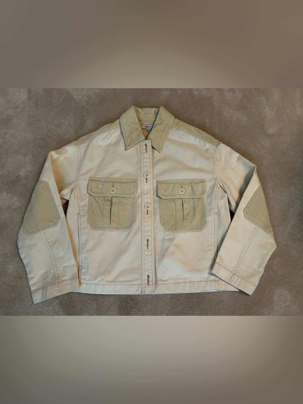 Madewell Cream Button-Front Utility Jacket - Picture 6 of 8